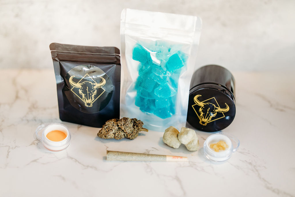 CBD products on a table
